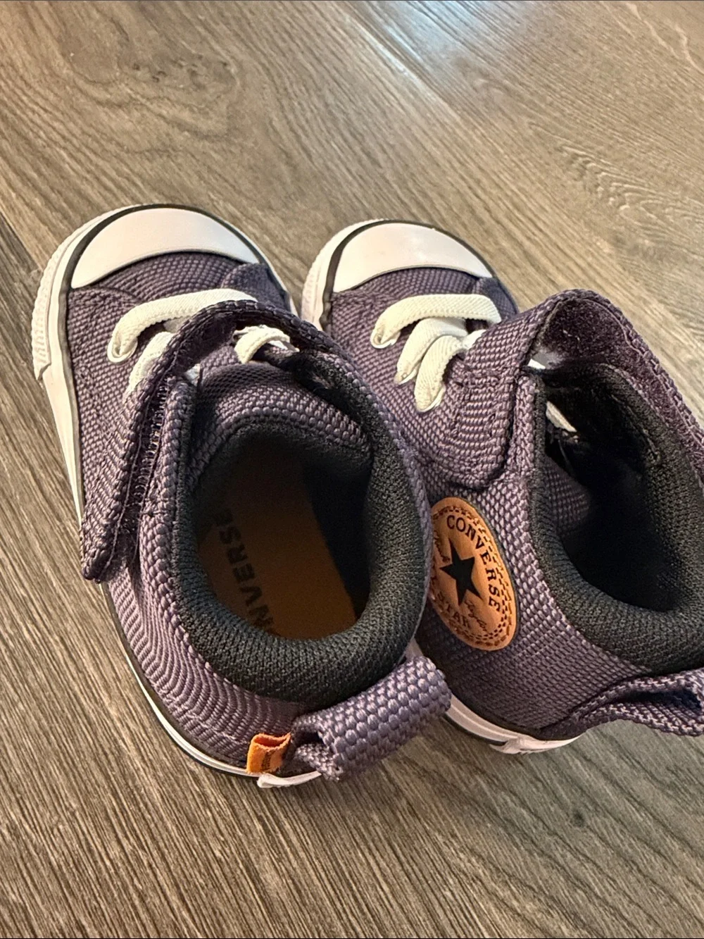 Converse Kids Navy Canvas High-Top Sneakers with White Trim